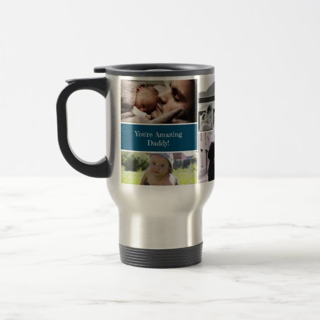 Taza De Viaje Blue You are Amazing Daddy Personalizado Photo Nav (Izquierda)