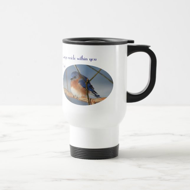 Taza De Viaje Bluebird de la felicidad inspirador (Derecha)