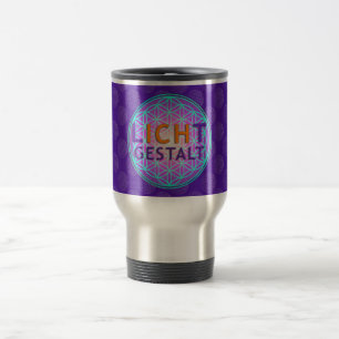 Taza De Viaje Blume Des Lebens Lichtgestalt patrón violeta