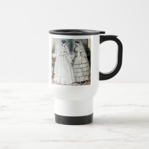 Taza De Viaje Boda Vintage Novias Antiguo Blanco Boda