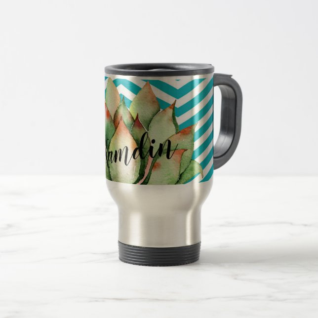 Taza De Viaje Boho Cacti Cactus (Anverso derecho)