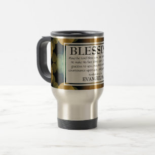 Taza De Viaje Bokeh Dorado EL SEÑOR TE BENDIGA Números 6:24-26