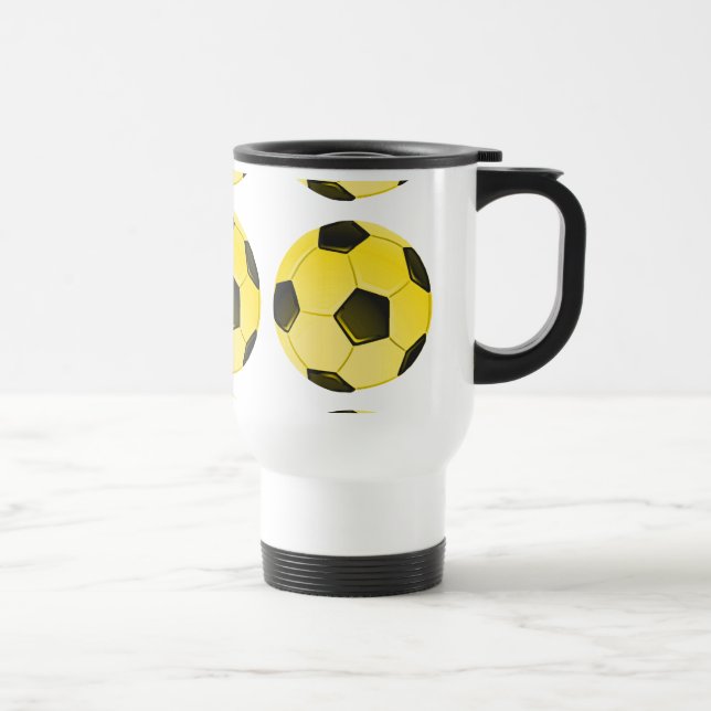 Taza De Viaje Bola de fútbol americano amarilla o fútbol (Derecha)
