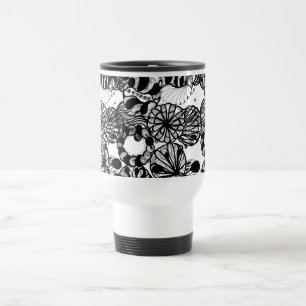 TAZA DE VIAJE BOLAS BLANCOS Y NEGROS