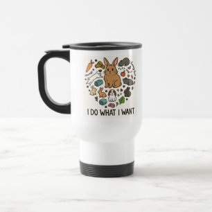 Taza De Viaje Bolsa Tote "Hago lo que Quiero" de Bunny –Conejo D