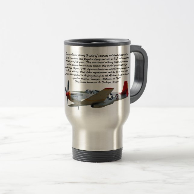 TAZA DE VIAJE BOMBA DE    COINTRAVEL DE TUSKEGEE AIRMEN (Anverso derecho)