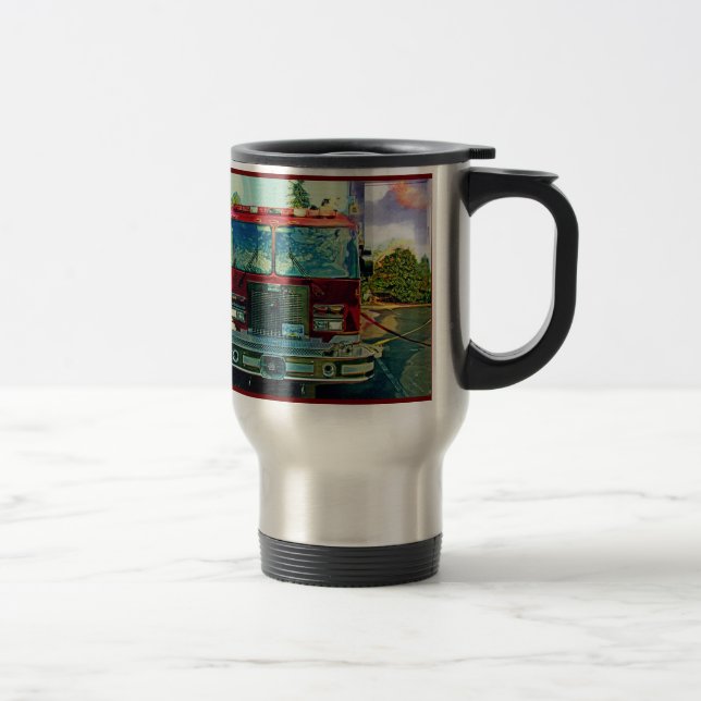 Taza De Viaje Bomba de viaje de bombero rojo (Derecha)