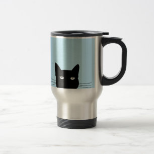 TAZA DE VIAJE BOMBA DE VIAJE DE CAFÉ DE GATO NEGRO