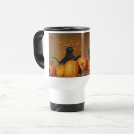 Taza De Viaje Bomba de viajes de Halloween con gatos negros