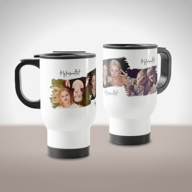 Taza De Viaje Bomba térmica con recuerdos para este verano (photo customizable gift, thermal cup mug, custom photo, coffee mug for birthday family and friends)