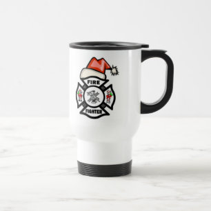 Taza De Viaje Bombero Papá Noel