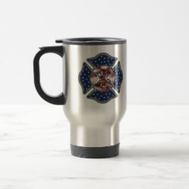 Taza De Viaje Bombero patriótico