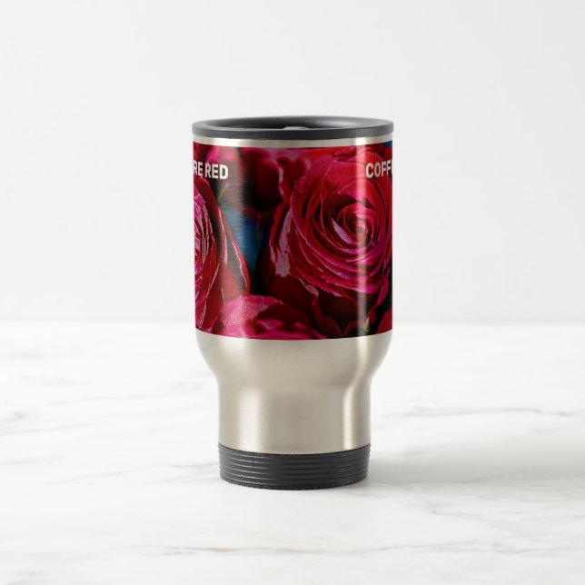 Taza De Viaje Bonito Bunch De Rosas Rojas (Centro)