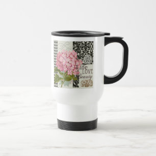 Taza De Viaje Bonito de la decoración floral del patrón de Damas
