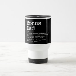 Taza De Viaje Bono Personalizado Papá Padrastro Definición Negro