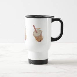 Taza De Viaje Booba Bubble Tea 🧋 Diseño de Arte de Té de Leche 