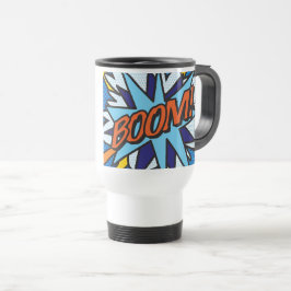 Taza De Viaje BOOM Divertido Arte Pop Moderno de Cómic