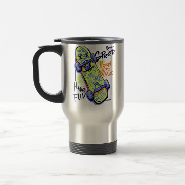 Taza De Viaje Born to ride  (Izquierda)