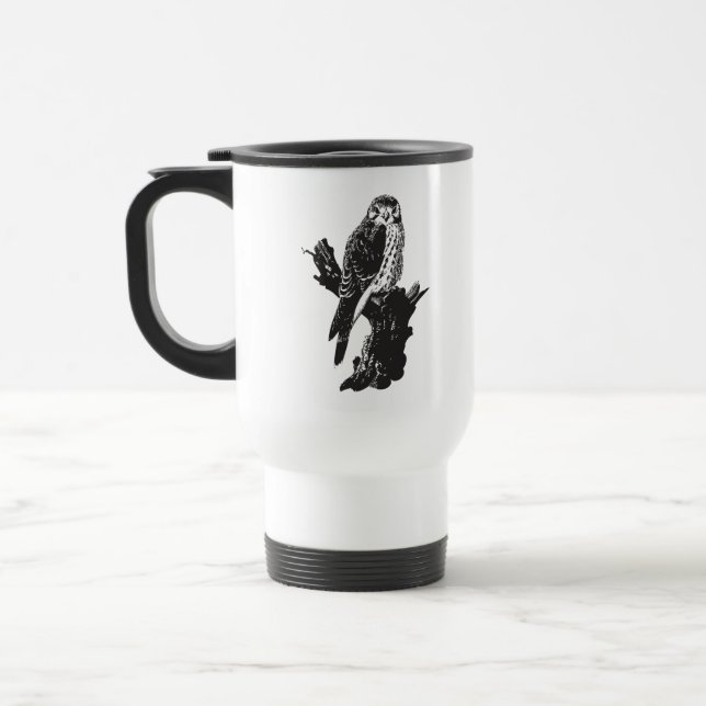 Taza De Viaje Bosquejo americano del cernícalo (Izquierda)