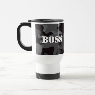 Taza De Viaje Boss Black Camo Bebida Viaje Café Mug