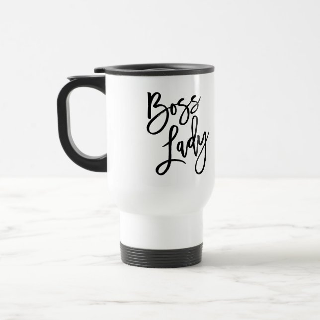 Taza De Viaje Boss Lady Trendy Lettering (Izquierda)