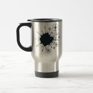 Taza de viaje botánica de trébol de cuatro hojas d