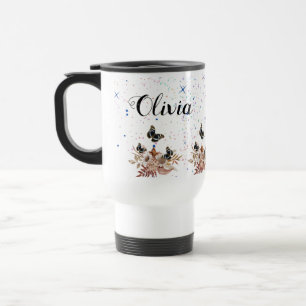 Taza De Viaje Bouquet floral blooming garden