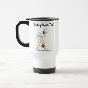 Taza De Viaje Bowls de césped: Cara de bolos en descanso