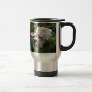 Taza De Viaje Boxeador blanco en Rhodies rosado
