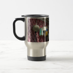 Taza De Viaje Boyas de bogavante en el Entramado Rosado - Viñedo