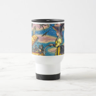 TAZA DE VIAJE BRAZA, GATO NEGRO GASTRONOMBRE COMUTER / BOMBA DE