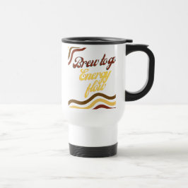 Taza De Viaje Breve Para Ir Flujo De Energía Blanco Mug De Viaje