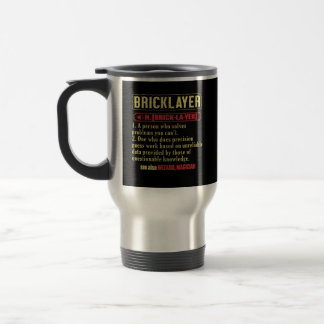 Taza De Viaje Brickie Bricklay Construcción Lámina 