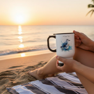Taza De Viaje Brisa oceánica: Gaviota acuática