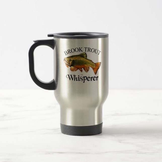 Taza De Viaje Brook Trout Whisperer Light Bot Mug (Izquierda)