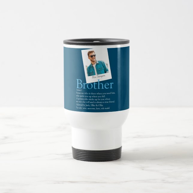 Taza De Viaje Brother Definition Photo Modern Fun Blue (Centro)