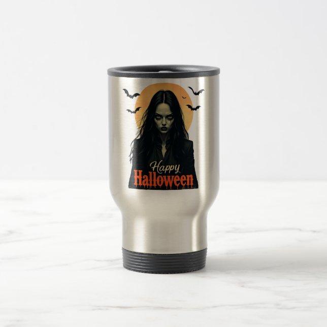 Taza De Viaje Bruja gótica de Halloween (Centro)