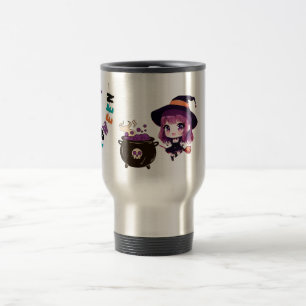 Taza De Viaje Bruja/Halloween/Otoño 