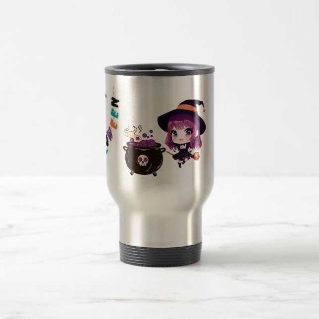 Taza De Viaje Bruja/Halloween/Otoño  (Centro)