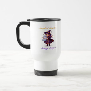 Taza De Viaje Bruja y amigas Boo lindas Halloween Magia
