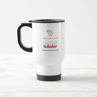 Taza De Viaje Brush, Floss, Smile Dentist Oral hygiene