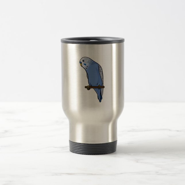 Taza De Viaje Budgie azul (Centro)