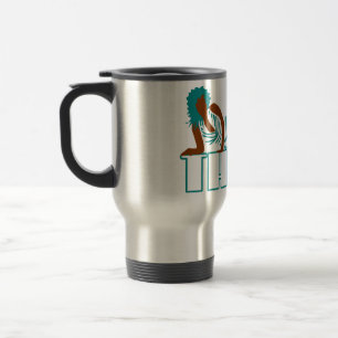 Taza De Viaje Buen truco - Mujer con vestido negro a rayas