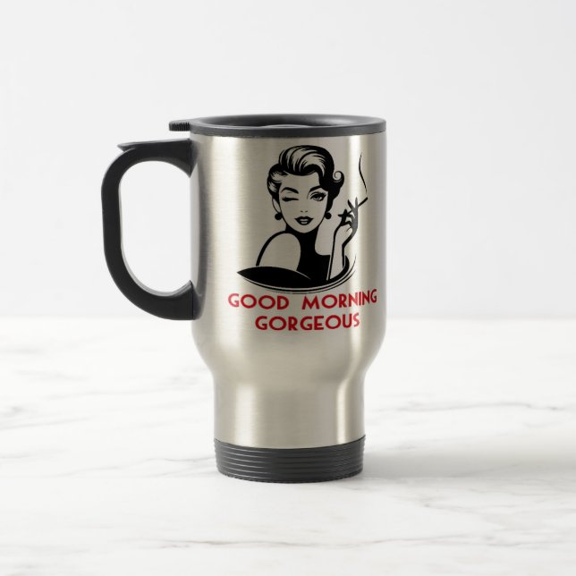 Taza De Viaje Buenos días, magnífico (Izquierda)