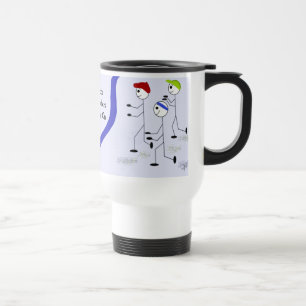 Taza De Viaje Buenos Maestros Figuras de Palos Siguen Adelante