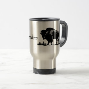 Taza De Viaje Búfalo Mug-Yellowstone de viaje