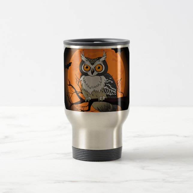 Taza De Viaje Búho de Halloween (Centro)
