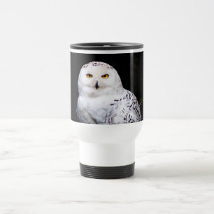 Taza De Viaje Búho de nieve invernal majestuoso