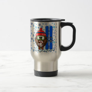 Taza De Viaje búho del esquiador