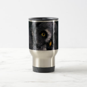 Taza De Viaje Búho Gris Grande